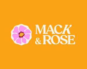 mack&rose logo horizontal background orange