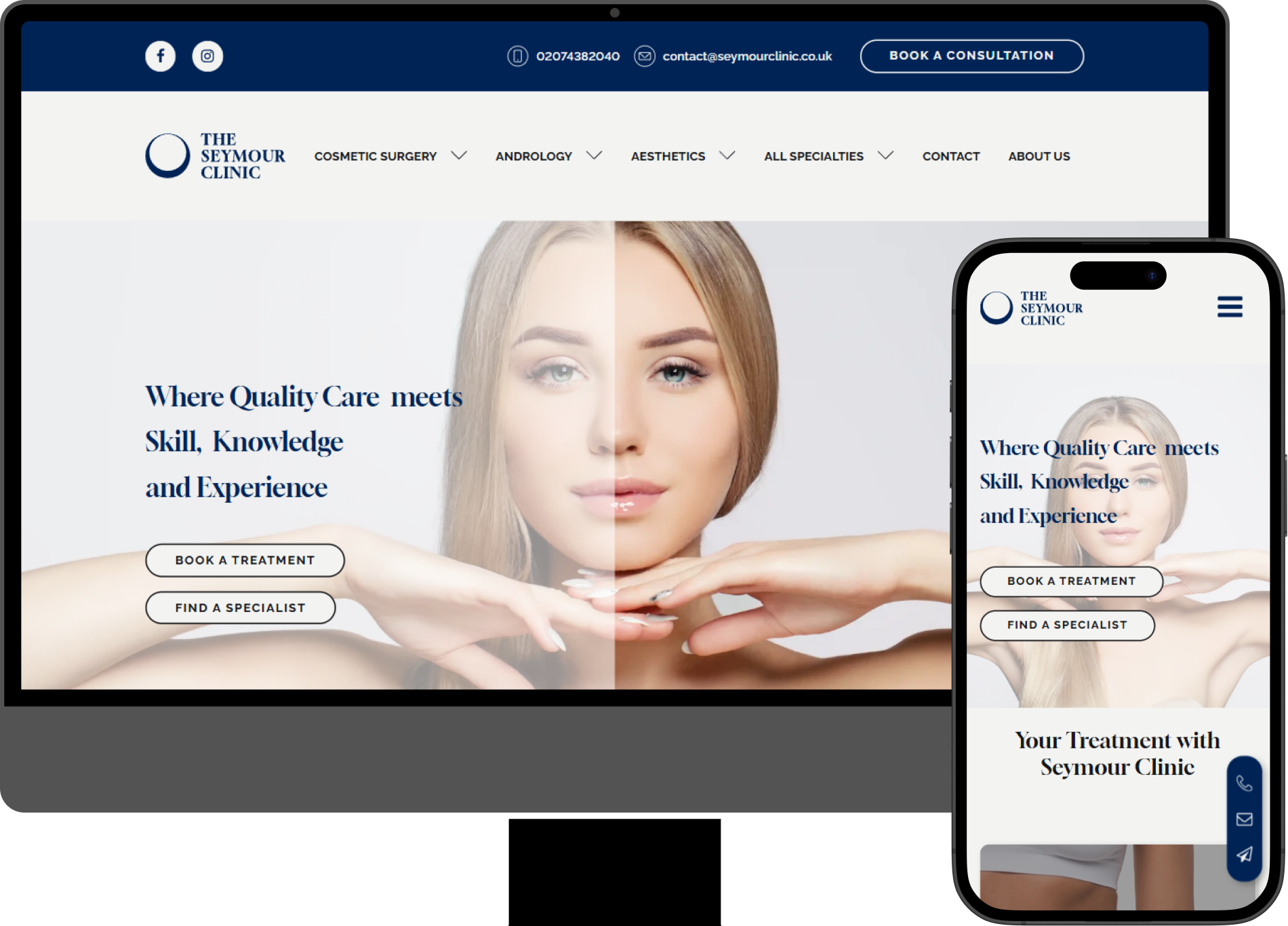 web design for cosmetic surgery clinic